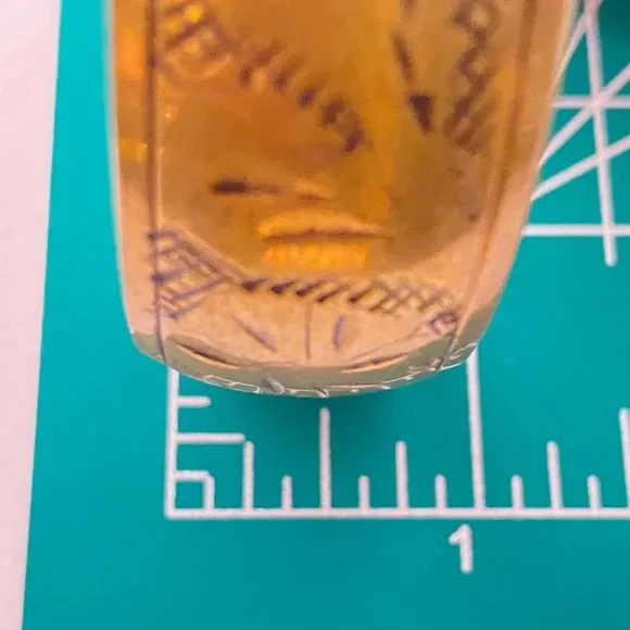 💎Bangle Bracelet Bronze Tone Chunky Flower Leaf Engraved - Picture 8 of 8